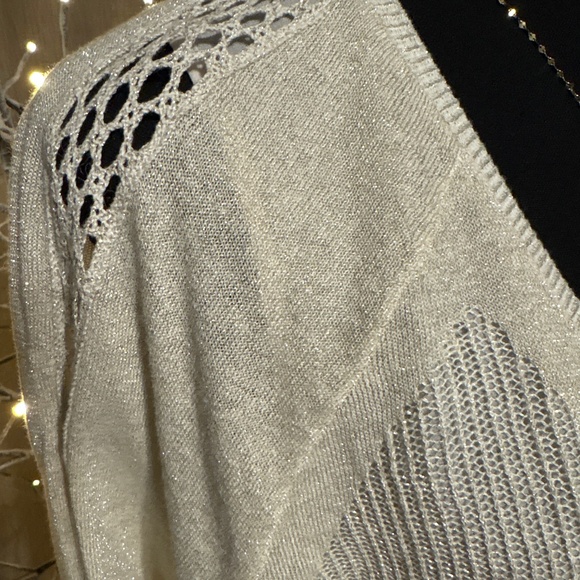 Lucky Brand Metallic Taupe Gold Knit Tunic (NWT) - Picture 3 of 3